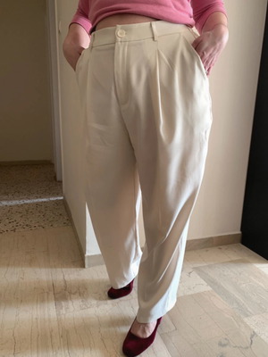 Classic white pants XXL like new with belt