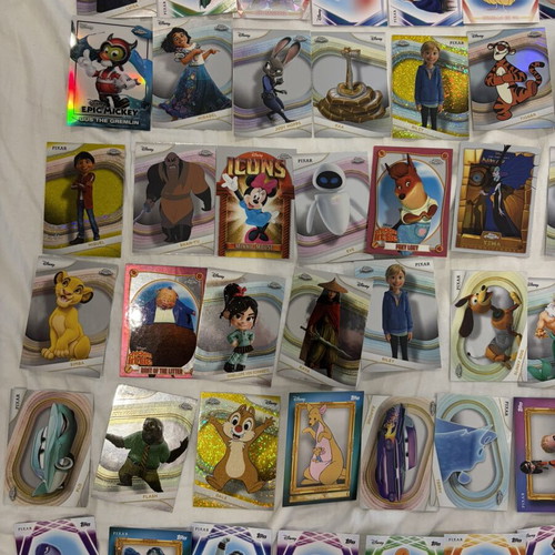 Topps Chrome Disney Lot of 95 Cards near mint with Refractors and Inserts