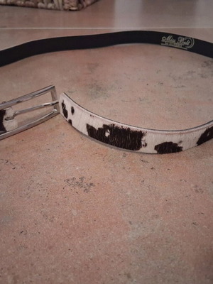 Ζώνη Miss Belt by Altero μεταχειρισμένη με μοτίβο αγελάδας, western style