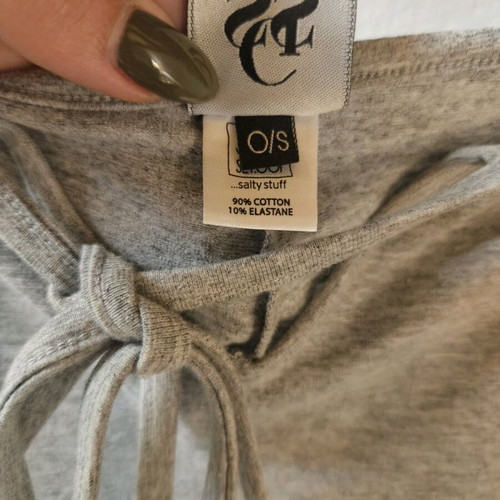 Sunsetgo lovers leggings like new, one size, gray with belly tie