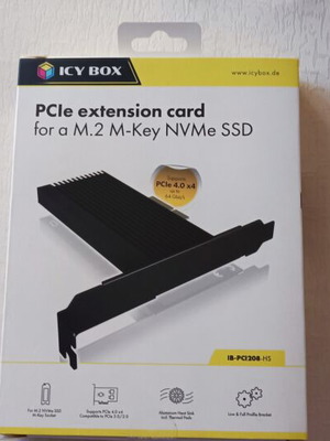 ICY BOX PCIe Adapter Card for M.2 NVMe SSD, new