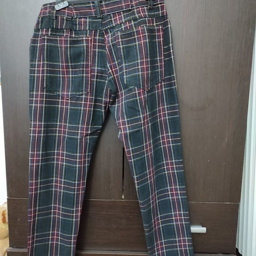 Checked Italian pants used, size medium