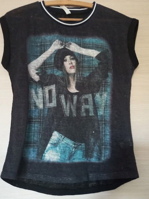 Tshirt γυναικεία κοντομάνικη με γραφικό print "NO WAY" σαν καινούργιο