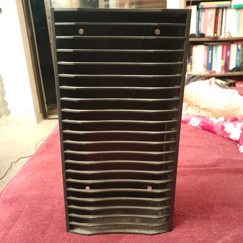 DVD case used for 21 discs plastic with wooden back black