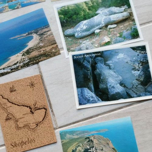Greek island postcards 1990s like new, pack of 17