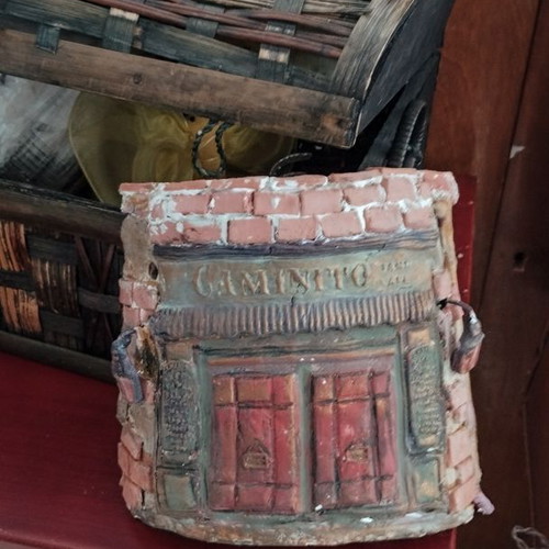 Decorative handmade tile like new with clay details