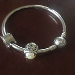Silver bracelet with two elements new