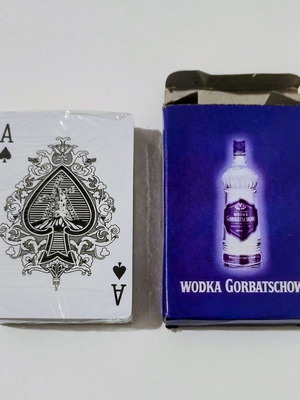 Συλλεκτική τράπουλα Wodka Gorbatschow σφραγισμένη, vintage