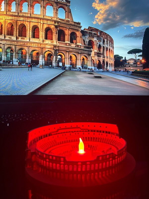 3D Printed Colosseum Decorative New With LED Candle