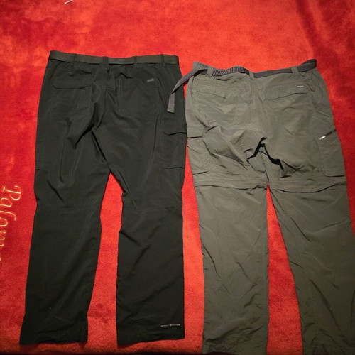 Columbia hiking pants like new, black and khaki, spring-summer