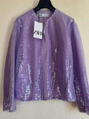 Zara jacket new with purple sequins