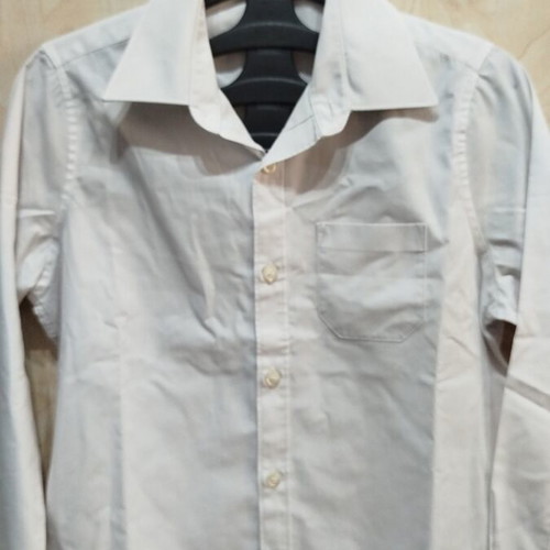 M&S School White Long-Sleeve Shirt Like New Age 6-7