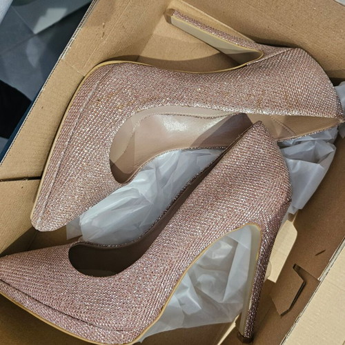 Stefania high heels No 37 new pink glitter