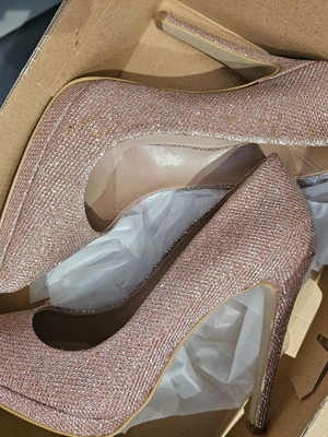 Stefania high heels No 37 new pink glitter