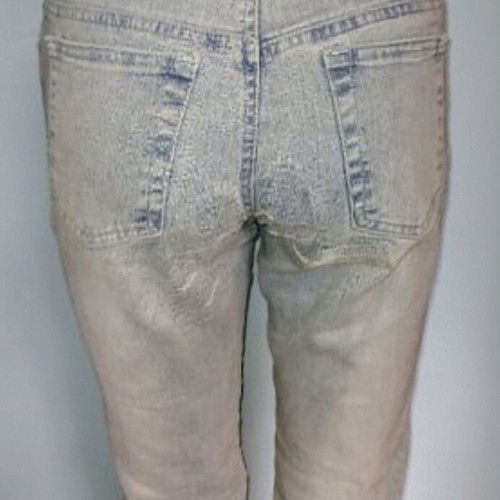 Vintage ripped and branded jeans high waist wide legs like new