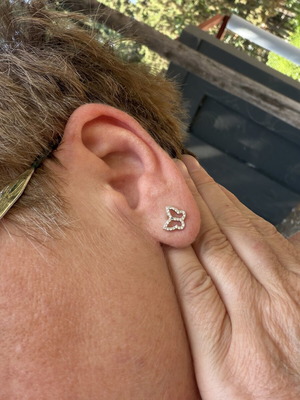 Silver stud butterfly earrings 925