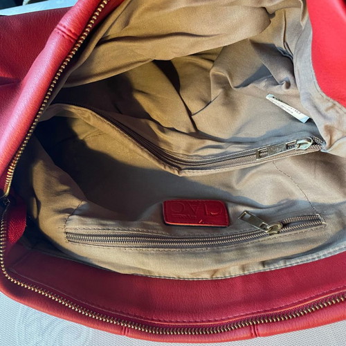 Red polyurethane crossbody bag used Divarese