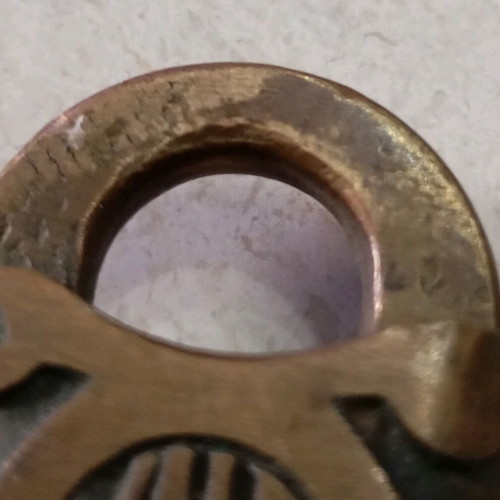 Yale padlock used, vintage possibly 1920-1930 with wear and patina