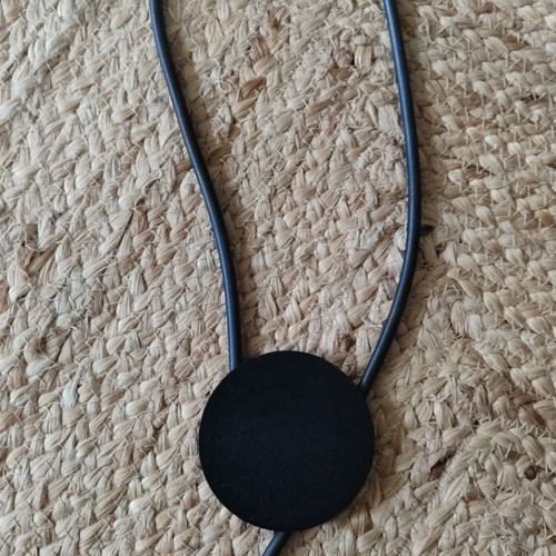 Handmade Boho Black Necklace with Magnetic Clasp