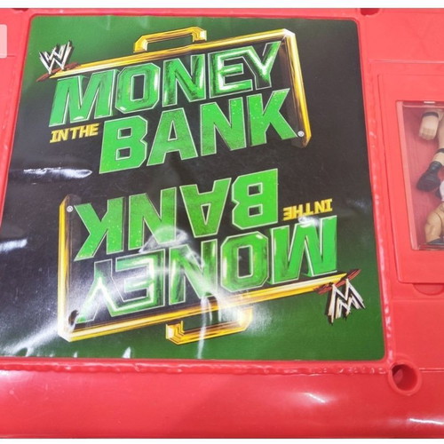 WWE Money in the Bank case with figures and accessories