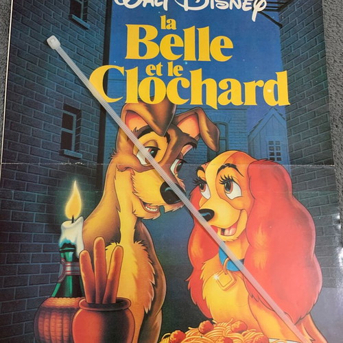 Lady and the Tramp Disney poster 1989, original Manina