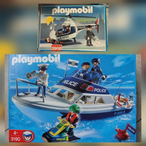 Playmobil σετ αστυνομίας και λιμενικού μεταχειρισμένο με κουτιά 3190 & 3908