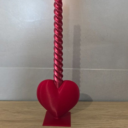 Heart Candle Holder 3D Print New for 23mm Candle