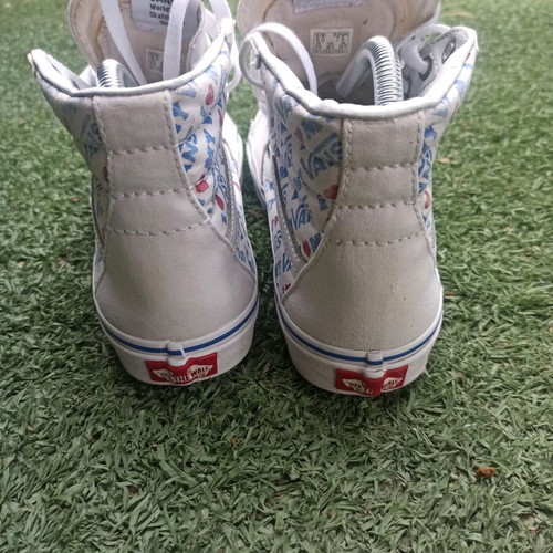 Vans Old School High boots size 38 like new, white