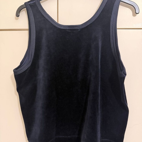 Parthenis Velvet Tank Top Midnight Blue like new