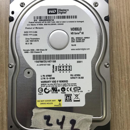 Western Digital 80GB WD800JD 7200RPM SATA used