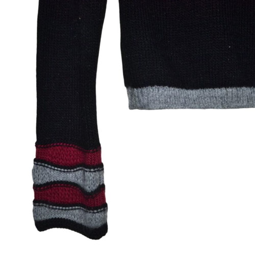 Women's knitted sweater with Nordic hearts like new, XS