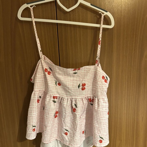 Cherry set new, white and pink, size XL