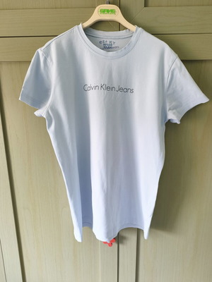 Calvin Klein men's T-shirt, light blue, size M