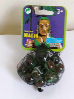 Glass marbles in net (Maya) new