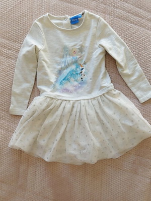 Disney dress 2 years gray with print and tulle like new