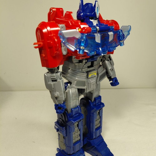 Transformers One Power Flip Optimus Prime Hasbro used, missing parts, light works