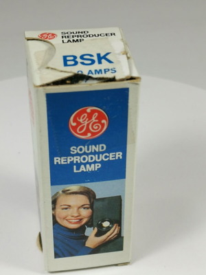 Vintage GE BSK sound reproducer lamp used, 6V 1.0A, new in box