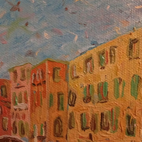 Πίνακας ζωγραφικής Colors of Venice, ελαιογραφία σε μουσαμά, καινούργιο
