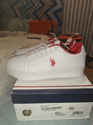 Sneakers U.S. Polo Assn. white size 39, new