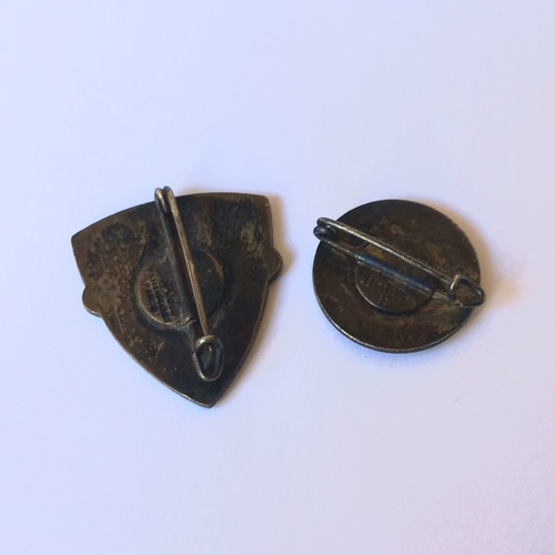 Set of sports enamel pins used from Chamonix, France