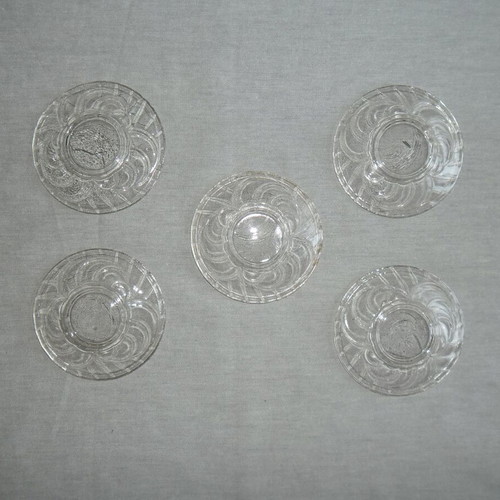 Glass dessert plates like new, set of 5