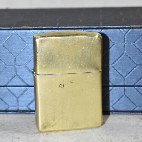 Zippo Solid Brass lighter used, vintage patina 1997, made in USA