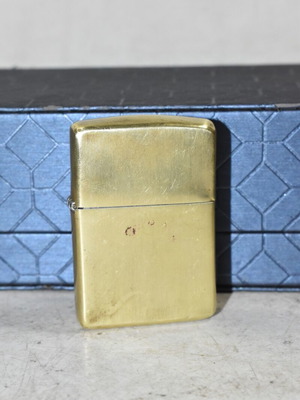 Zippo Solid Brass lighter used, vintage patina 1997, made in USA