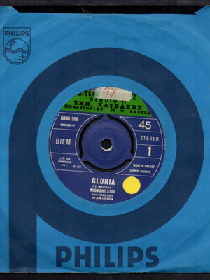 Gloria 45 RPM vinyl Midnight Stud like new