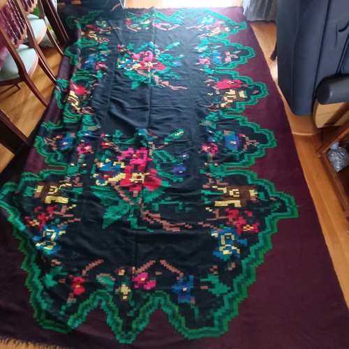 Handmade wool woven loom rug like new 250 x 360