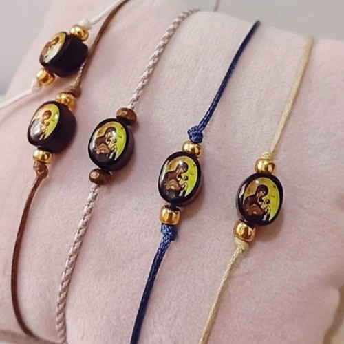 Handmade Martyrika Bracelets with Panagia Vrefokratousa beads new