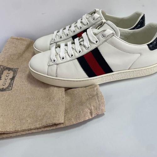 Gucci Ace leather sneakers used, size 37, white