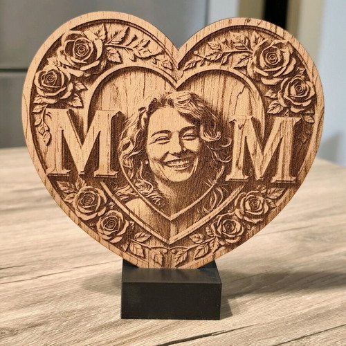 Personalized wooden MOM decoration with laser engraving new