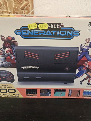 Retro-Bit Generations plug and play game console red/black with over 100 retro games