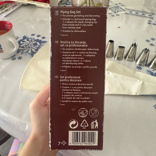 Piping bag set with stainless steel tips new